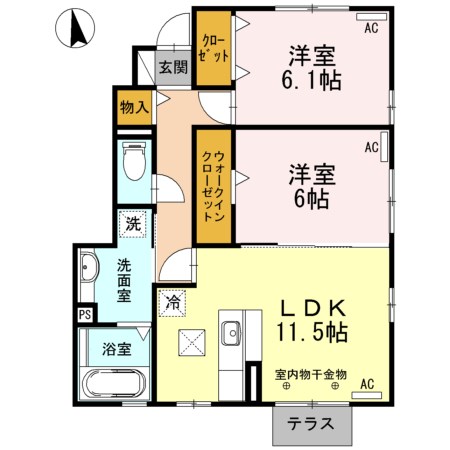 棒屋第９住吉ハイツＢ 間取り図