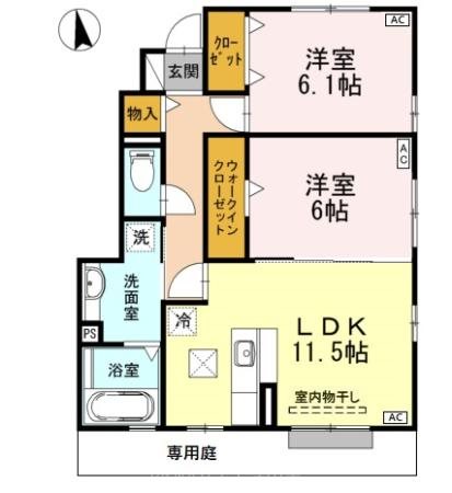 棒屋第９住吉ハイツＢ 間取り