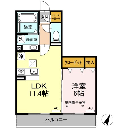 Ｓｕｐｒｅｍｅ見付　A棟 間取り図