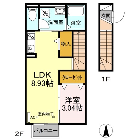 ウィット南西郷 間取り図