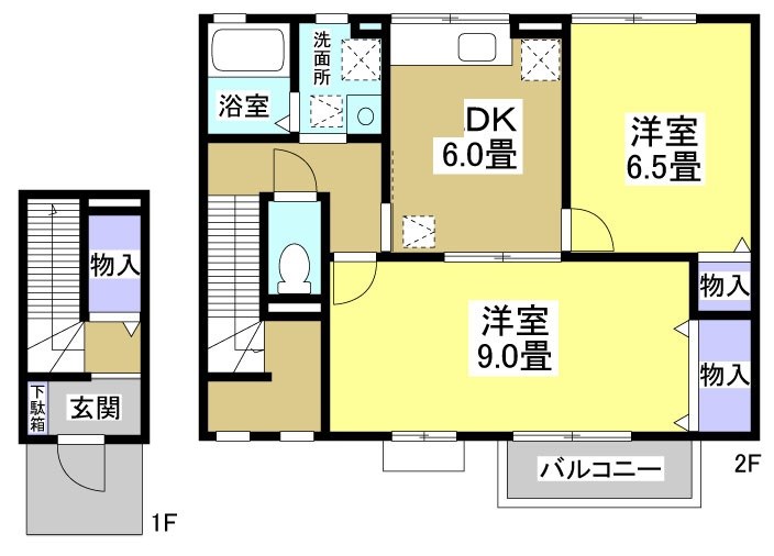グリーンシティ愛野C 202号室 間取り