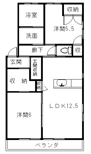 サニーデイヅKAKURO 間取り図