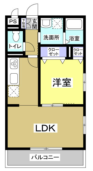 サナルダイヒルズ桜坂 101号室 間取り