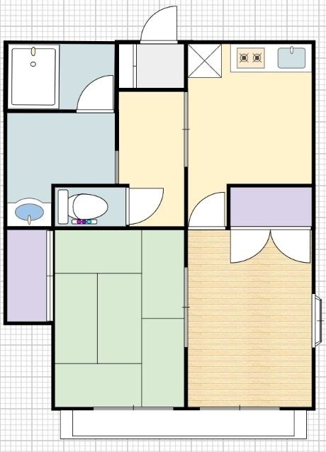 サンフラワーⅡ 102号室 間取り
