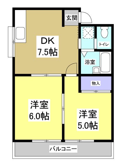 コーポ中村 間取り図