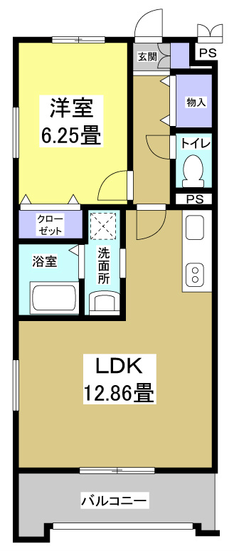 ミタカⅡ 207号室 間取り