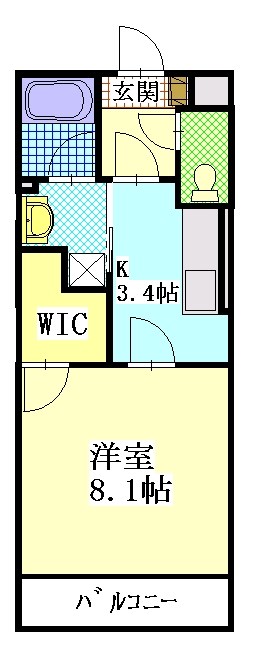 スカイコート高尾 205号室 間取り