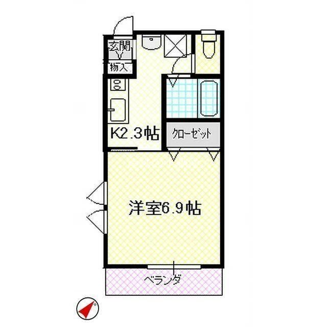 フォレスト住吉B 201号室 間取り