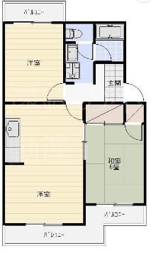 YUYUハイツⅡ 402号室 間取り