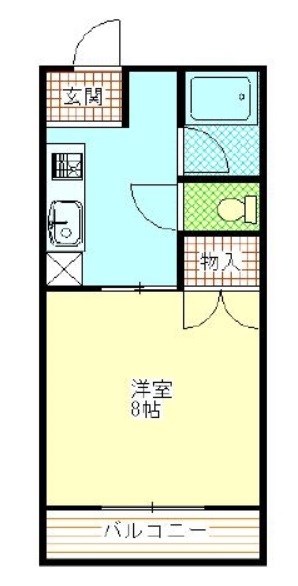 キャッスル御前谷 2-D号室 間取り