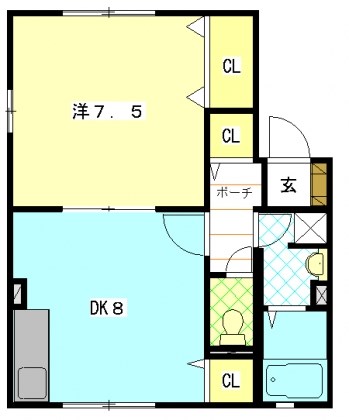 シェ・モア志都呂Ａ 間取り図