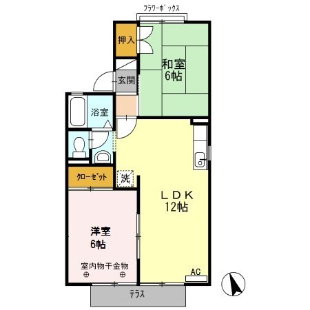 タウンハウス愛野公園　Ｅ 間取り図