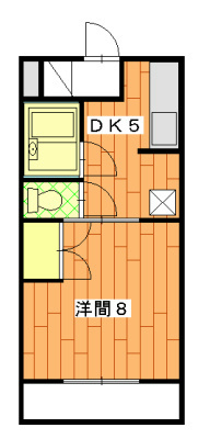 グローリアルS 301号室 間取り