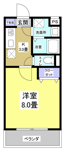 たちばな弐番館 402号室 間取り