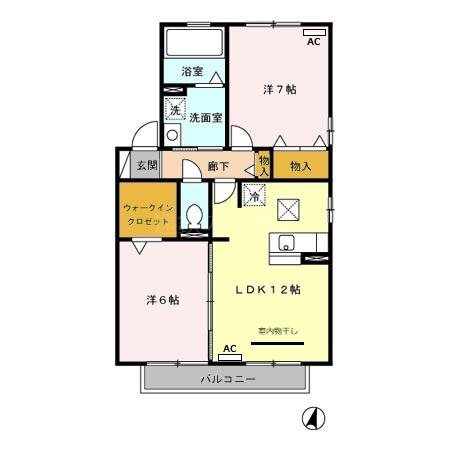 ツイトローネ２番館　Ｂ 101号室 間取り