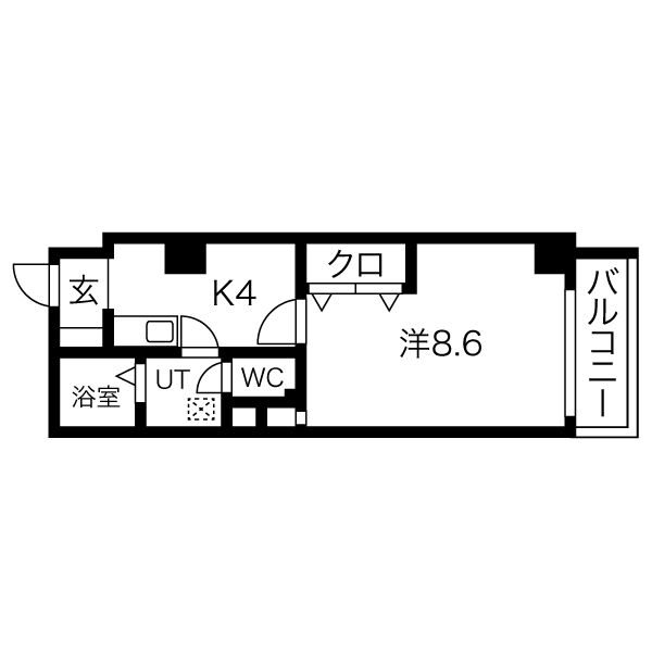 ゴールドサークル尾張町 506号室 間取り