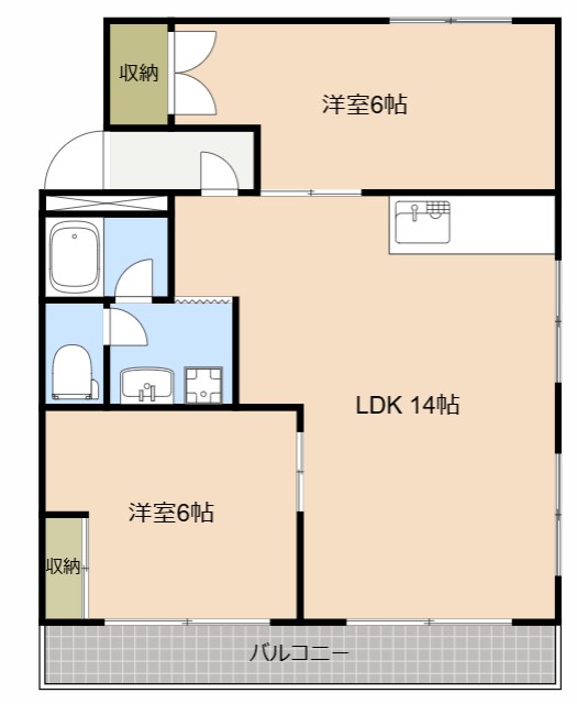 イーグルホワイト 302号室 間取り