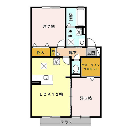 ローズコート 和田　Ｂ 間取り