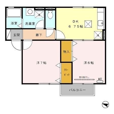セジュール 祗園殿 間取り図