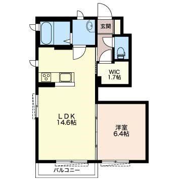 エルノルテB 103号室 間取り