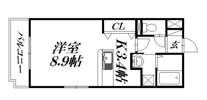 グランジャルダン 405号室 間取り