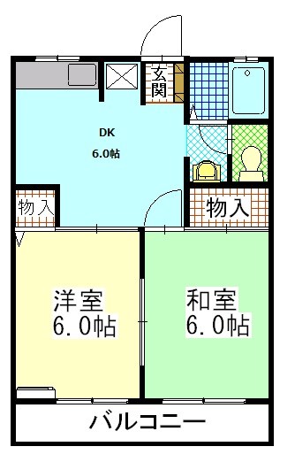 シェモアC 201号室 間取り