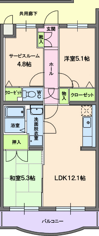 プリマべーラ 304号室 間取り