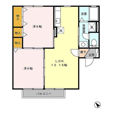 グリシーナ　Ａ 間取り図