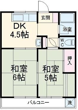 しんらいＢ 202号室 間取り