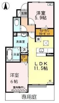 Ｒｉｃｈｅｓｓｅ　B 103号室 間取り