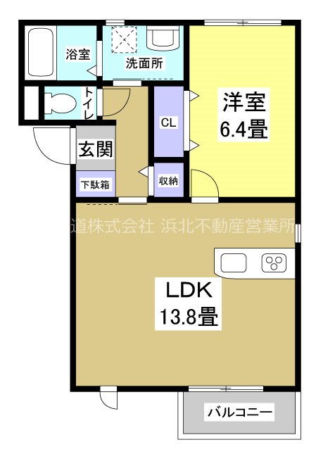 グロワールⅡ 202号室 間取り