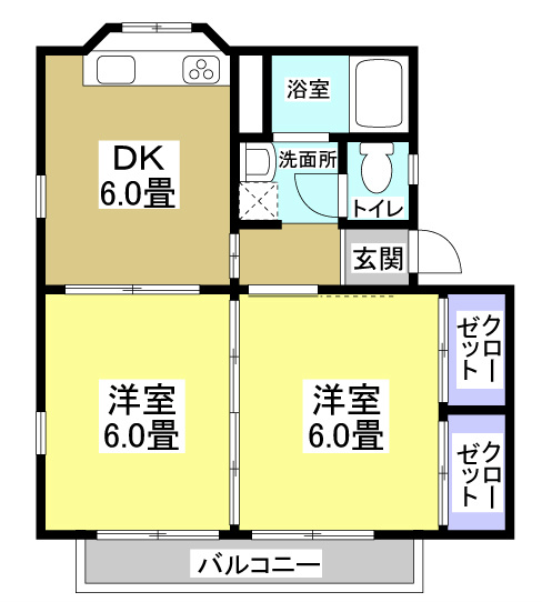 ソレイユＢ 間取り図