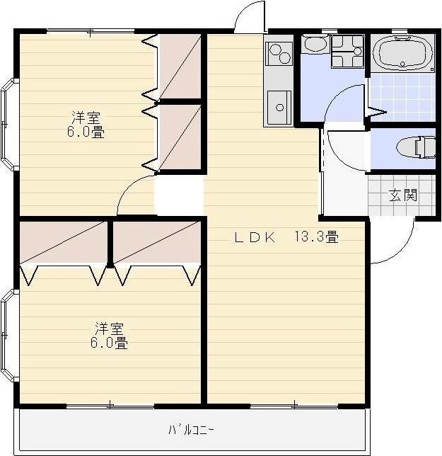 ティエドIIOＣ 102号室 間取り