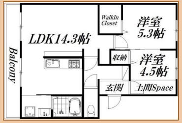 寺島レジデンス 102号室 間取り