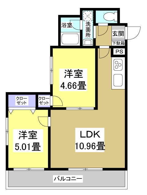 サウスコート 間取り図