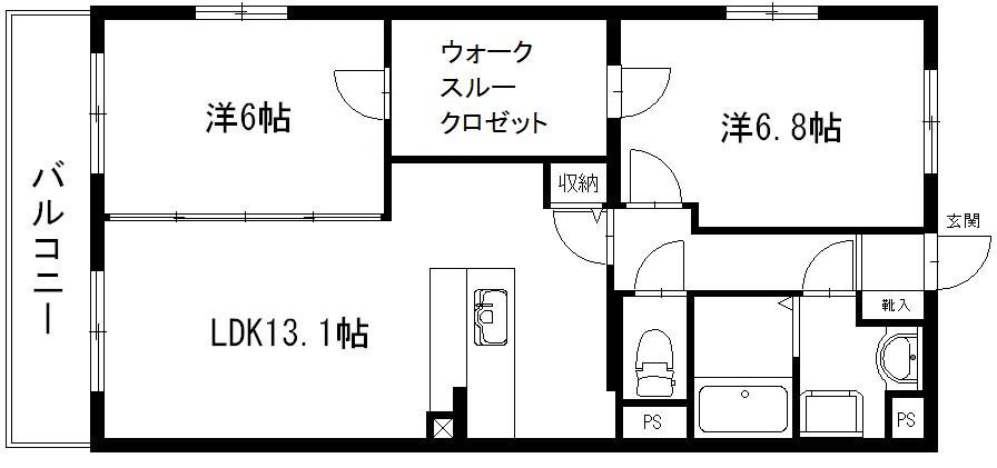 アレンダール南若林 間取り図