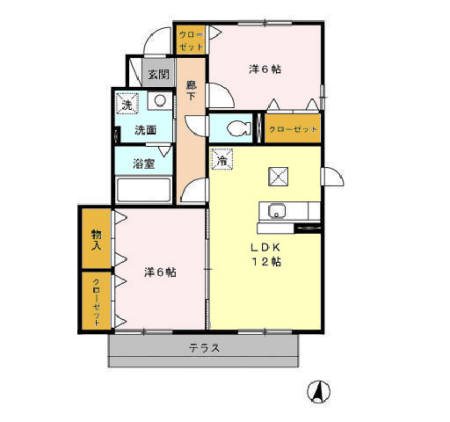 ロイヤルタウン染地台　Ｂ 間取り図