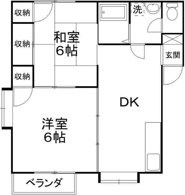 ラベンダーⅠ 201号室 間取り