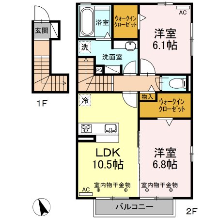 Ｇｌａｎｚ　Ａ棟 間取り図