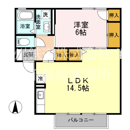 ビラ　ヤハタ　B　Ⅱ 203号室 間取り