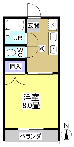 イトウハイツⅢ 205号室 間取り