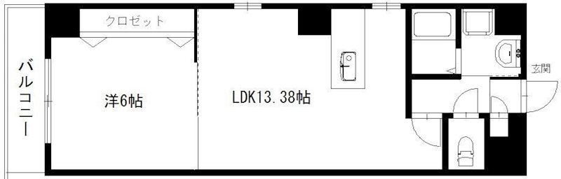 サンリブレ 602号室 間取り