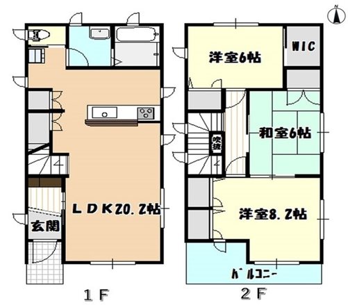 曳馬3丁目6-20,21,22貸家　＊  間取り