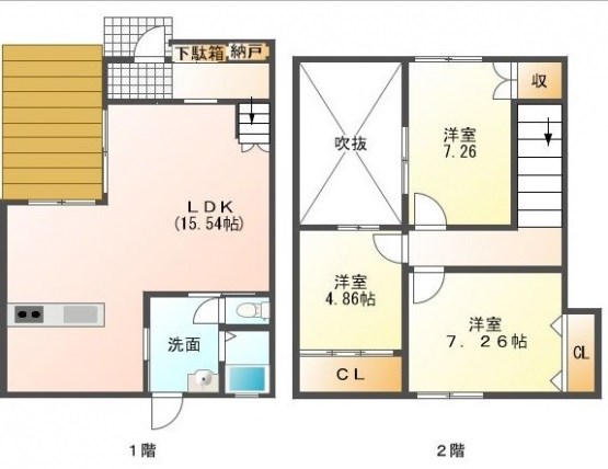 キャレブラン有玉 間取り図