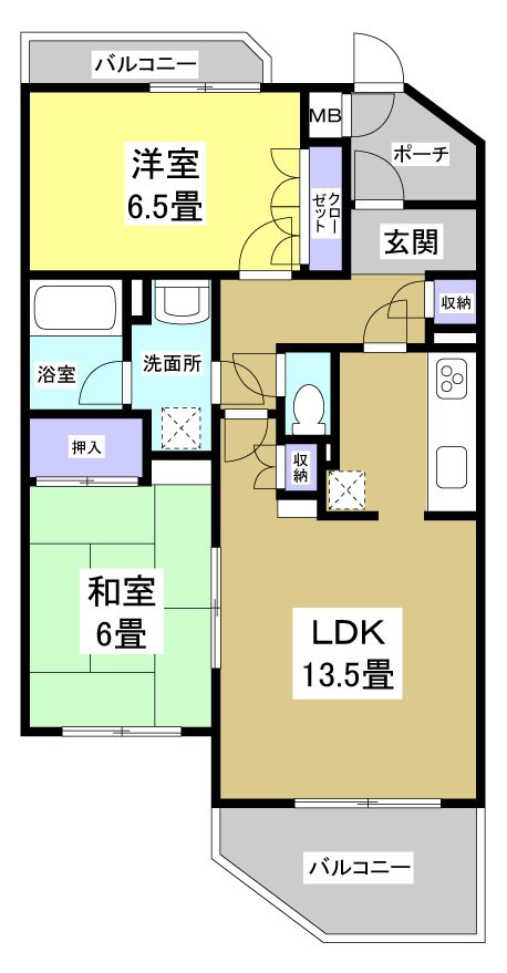 ブライティ広沢 間取り図