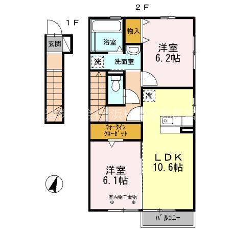 メゾンプレーヌ天竜川C 間取り図