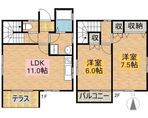 竹村様貸家 間取り図