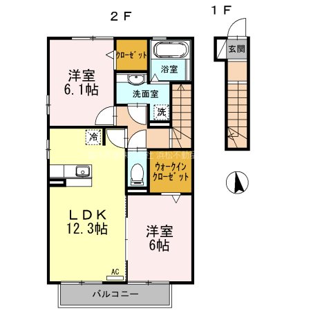 ブランシェ 205号室 間取り