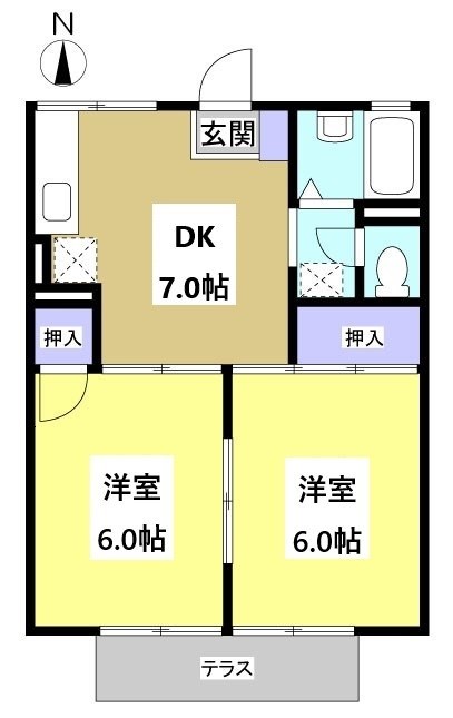 セジュール本町 間取り図