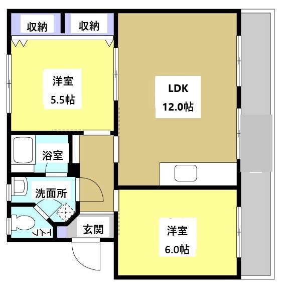 サンライズ柿澤 間取り図